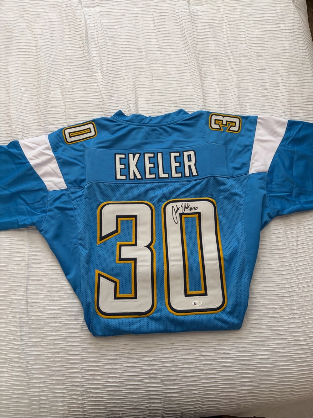Austin Ekeler #30 Autographed Chargers Jersey - Beckett Authentication Included